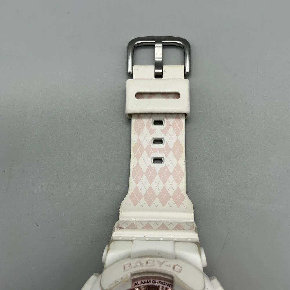 Casio Baby-G 5607 BA-130SP Womens Watch 40mm Rose Gold Dial White New Battery